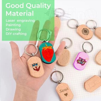 Mix Houten sleutelhangers (10x) - xTool