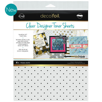 Polka dots clear toner sheets icraft