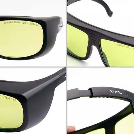 xTool Veiligheidsbril voor laser 190nm–460nm & 800nm–1100nm