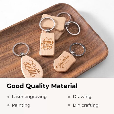 Mix Houten sleutelhangers (10x) - xTool
