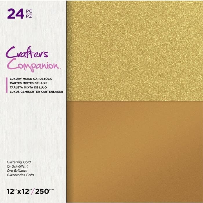 Glittering Gold Papier Cartonné 30x30cm - Crafter's Companion