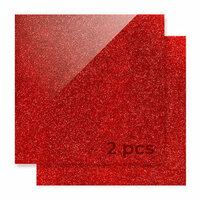 3mm Feuille Acrylique Rouge Pailleté 30x30cm (2x) - xTool