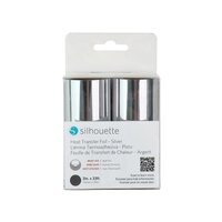 Feuilles de Transfert de Chaleur Argent 76mm x 10m (2x) - Silhouette