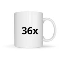 36x Mug Blanc Sublimable AAA