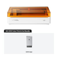 xTool M2 20W Découpeuse et Graveuse Laser - Pack Impression Couleur et Découpe