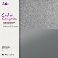 Sparkling Silver Papier Cartonné 30x30cm - Crafter's Companion