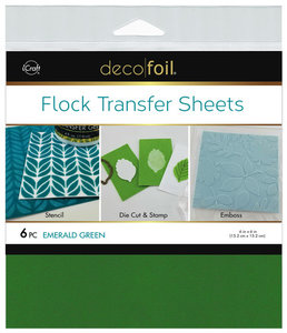 Emerald Green - Flock Transfer Sheets