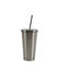 450ml Silver Stainless Steel Starbucks Cup with Straw (Sublimation)